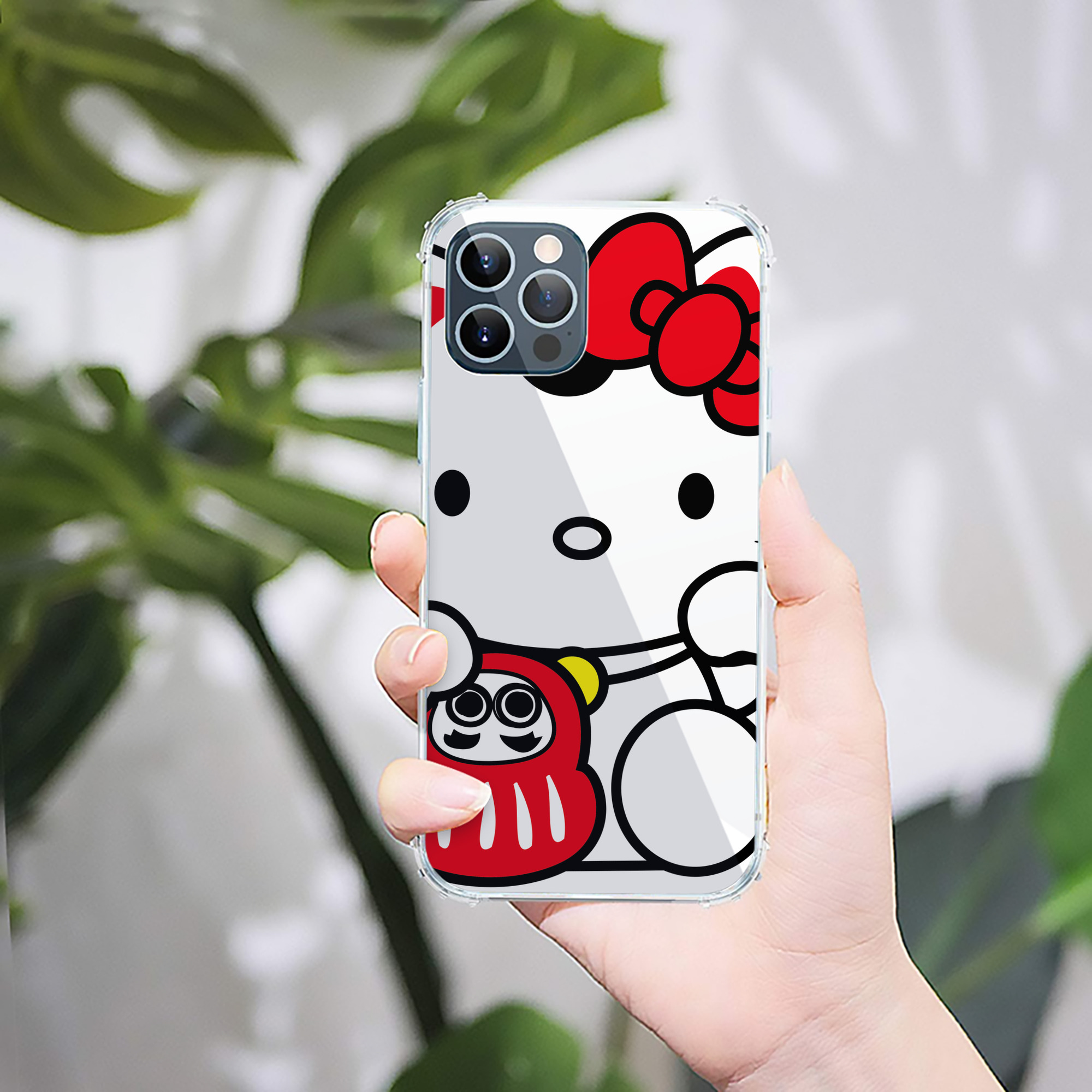 （画像用） Hello Kitty ハローキティ 【iPhone 12シリーズ対応】透明スマホケース（クリアソフトケース）